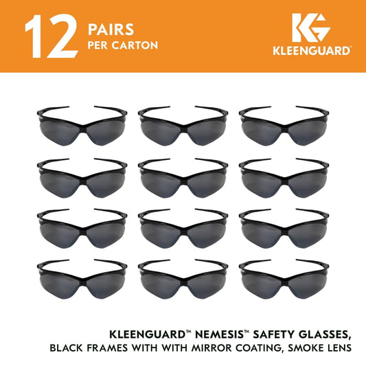 Auslaufartikel: KleenGuard® V30 Nemesis™ Schutzbrille - Smoke Spiegel - 1 Carton x 12 Glasses | Karton (1 Box)