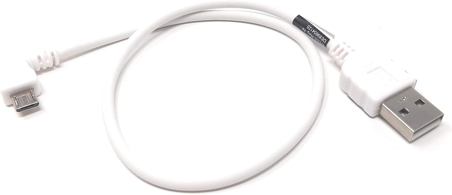 System-S USB A karlkyns í USB 2.0 Micro B karlkyns snúra, vinstri hornrétt, 30 cm