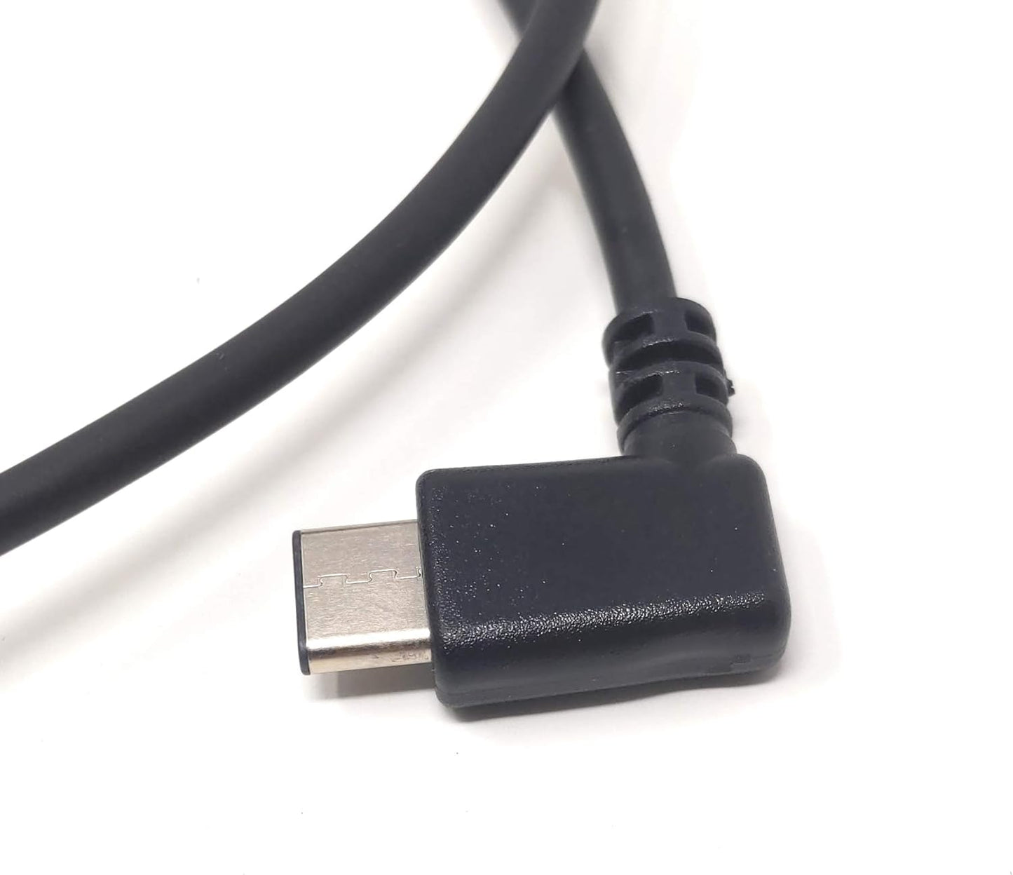 System-S USB C 3.1 í USB A hornlaga spíralkapall 50 - 100 cm