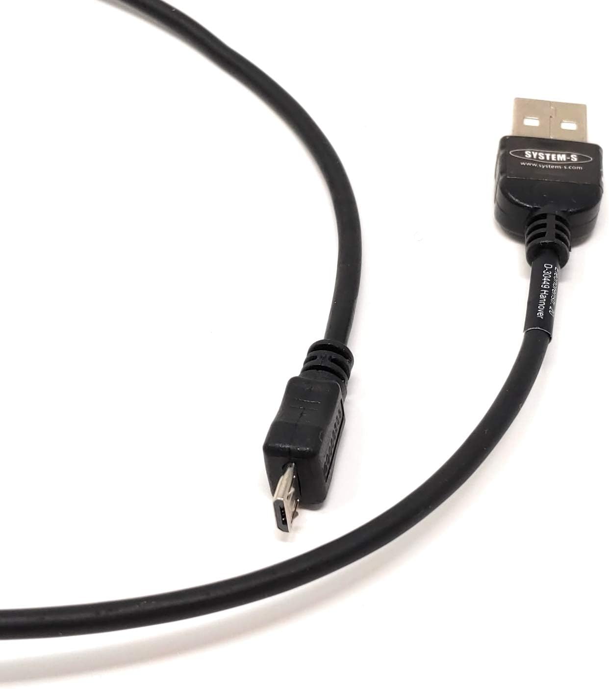 System-S Micro USB snúra gagnasnúra hleðslusnúra spíralsnúra 30 - 135 cm