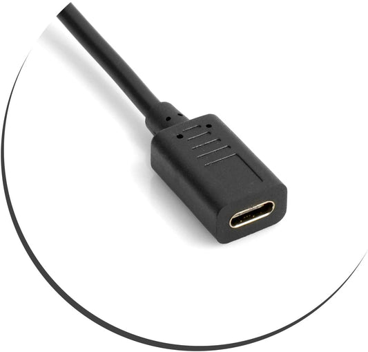System-S USB Type C to USB Type C cable, 90 degree angled 30cm