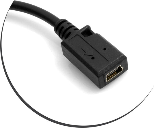 SYSTEM-S USB 3.1 Type C male to Mini USB female cable data cable charging cable 28 cm