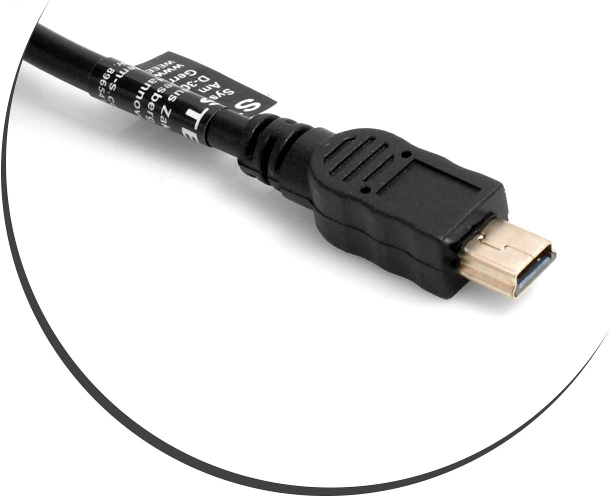System-S Mini USB 5-Pin Cable to USB Type A 2.0 Female Panel Mount 50cm
