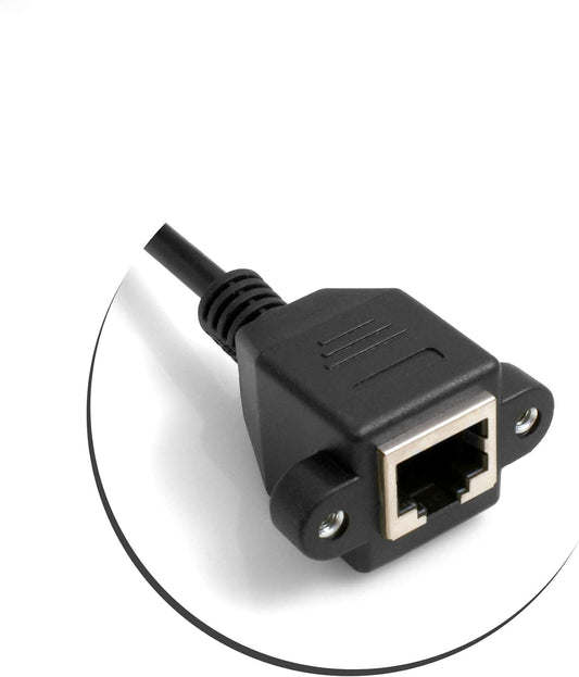 System-S Ethernet netsnúra RJ45 niðurhallaður í RJ45 tengi fyrir spjaldfestingu 8p8c FTP STP UTP Cat 5e 29cm