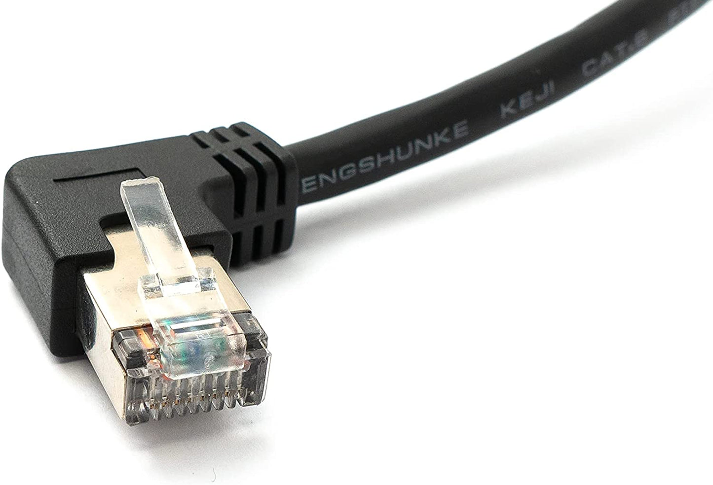 SYSTEM-S USB 2.0 cable 100 cm Type A male to Mini B male spiral angle in black