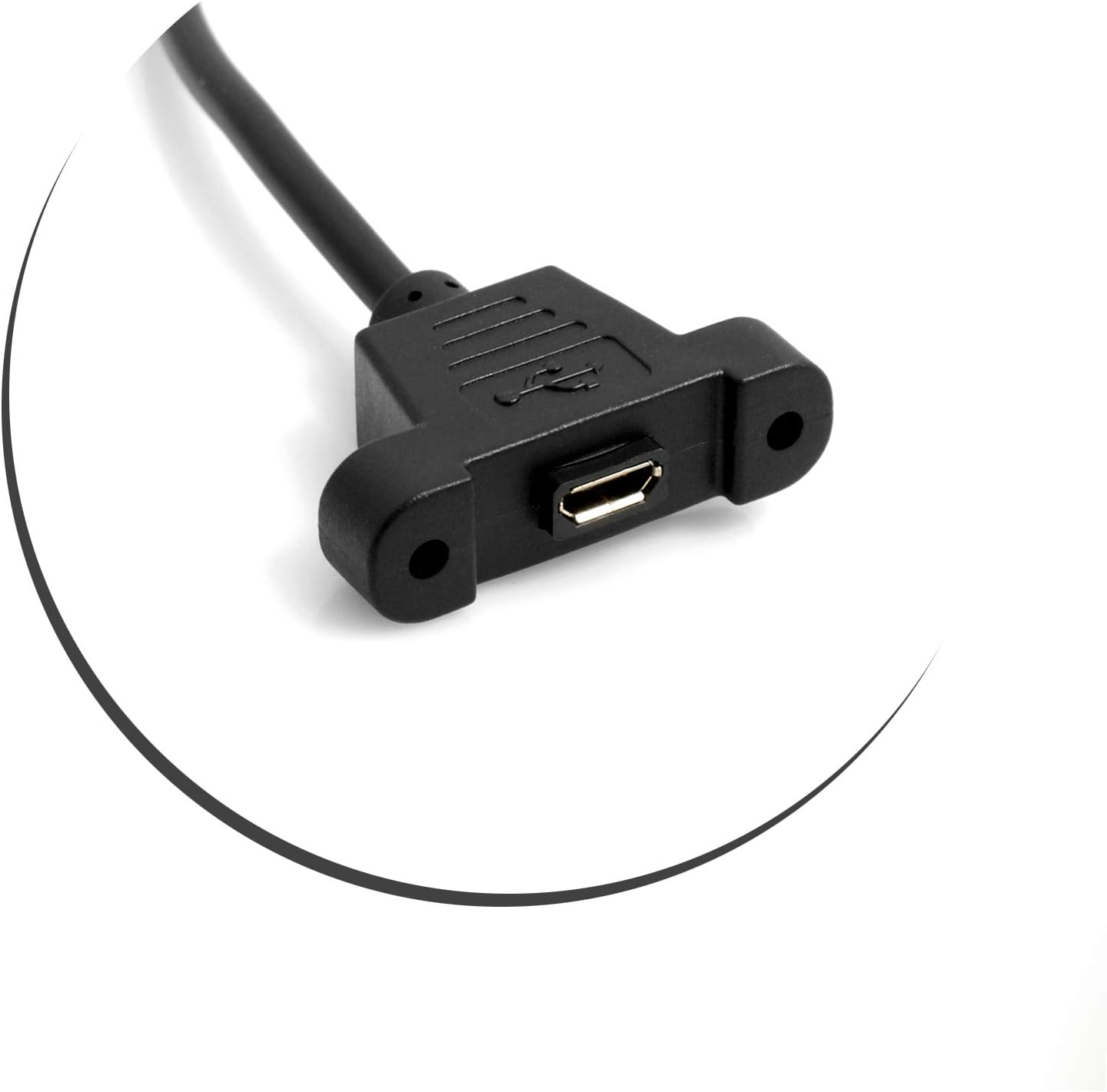 System-S USB Type C í Micro USB snúra fyrir spjaldfestingu, 50 cm