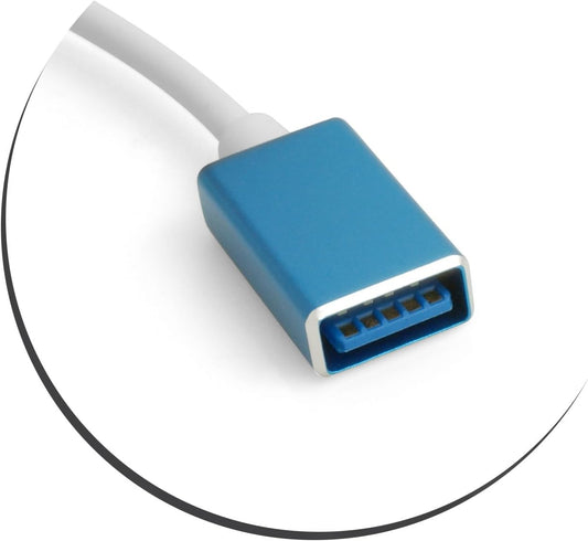 SYSTEM-S USB A 3.0 kvenkyns í Micro USB karlkyns gagnasnúra hleðslusnúra 16 cm