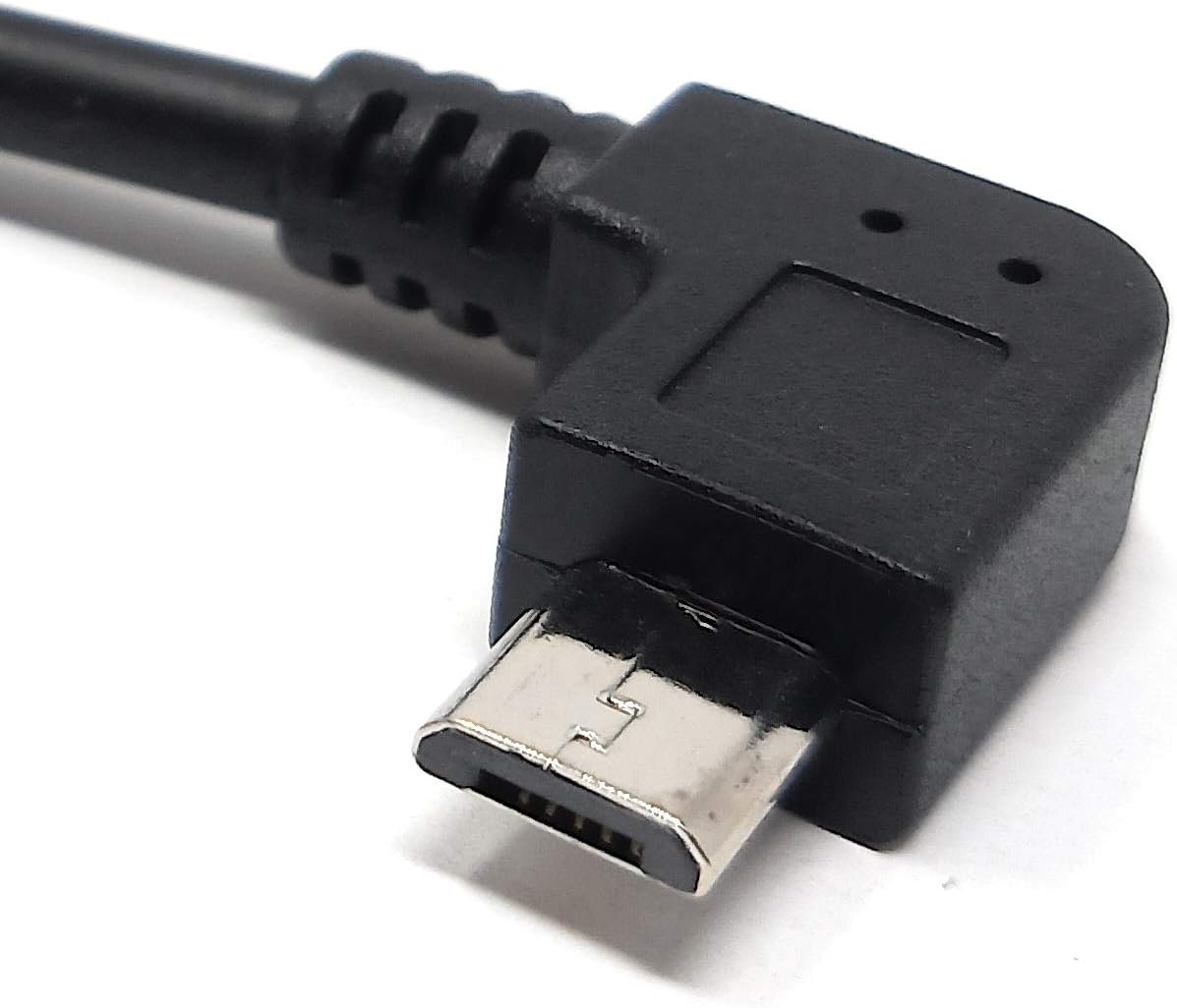 SYSTEM-S USB OTG millistykki fyrir á ferðinni Micro USB 90 gráðu rétthyrndur 90° horntengi í USB 2.0 Type A hýsingarsnúra