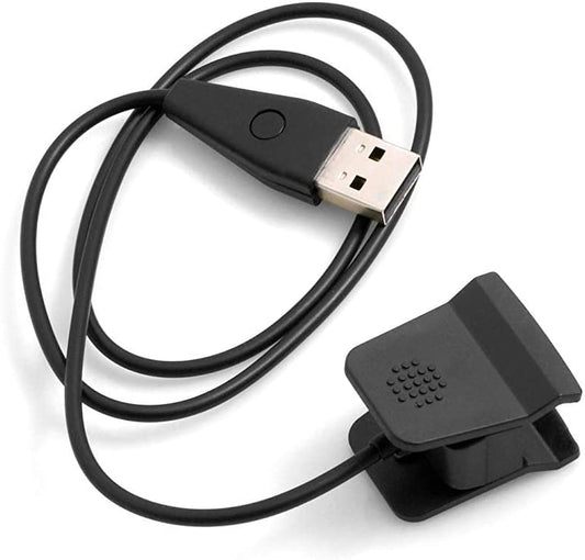 System-S USB charging cable for Fitbit Alta HR V2 65763028, black, 53 cm