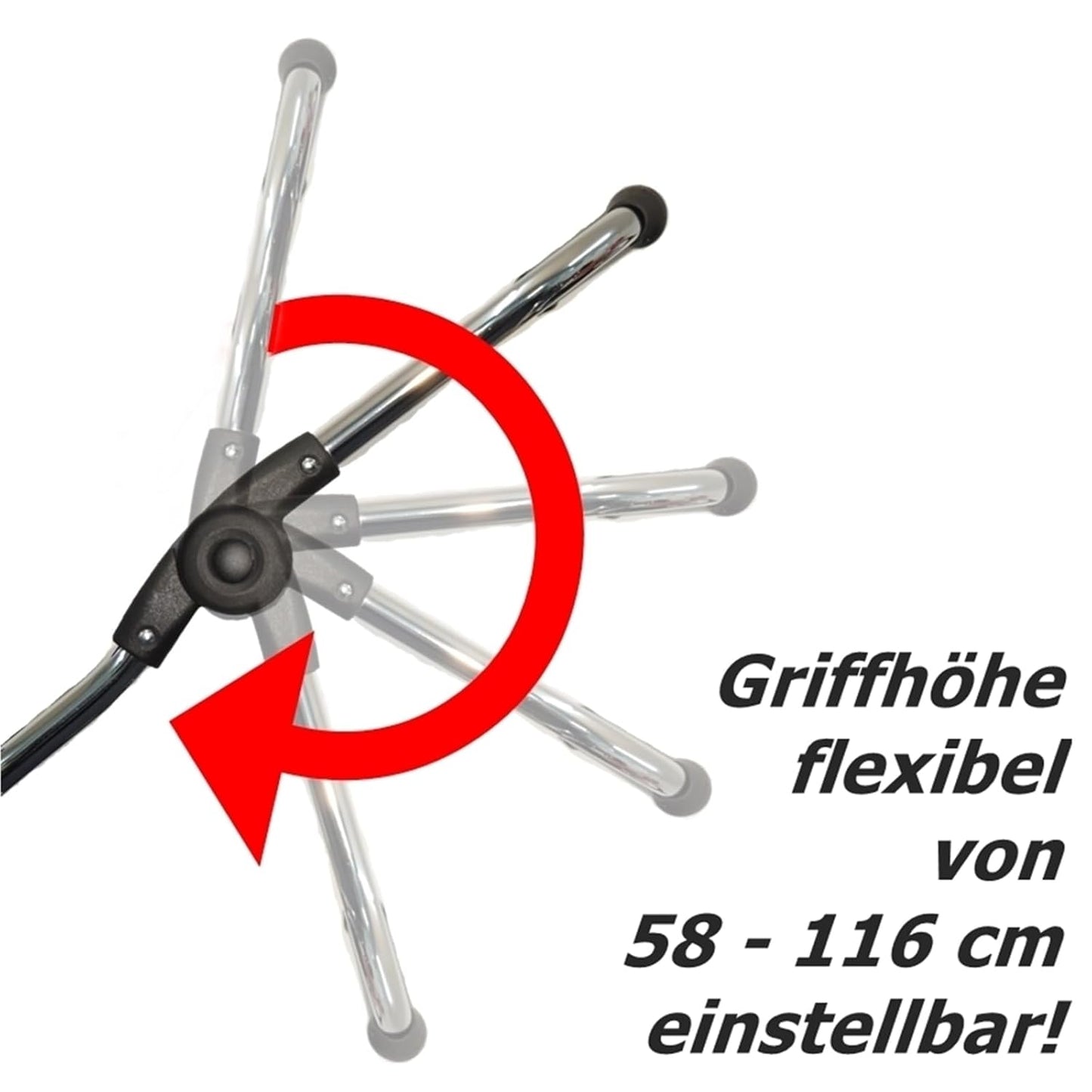 EICHHORN barnavagnasett, 0-3 ára, breytanleg í sportvagn, þar á meðal burðarpoki, grátt efni, ECCO hjól