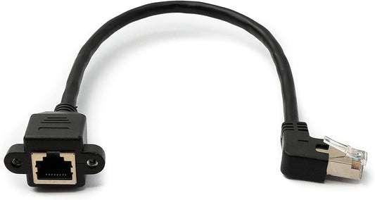 SYSTEM-S USB 2.0 cable 100 cm Type A male to Mini B male spiral angle in black