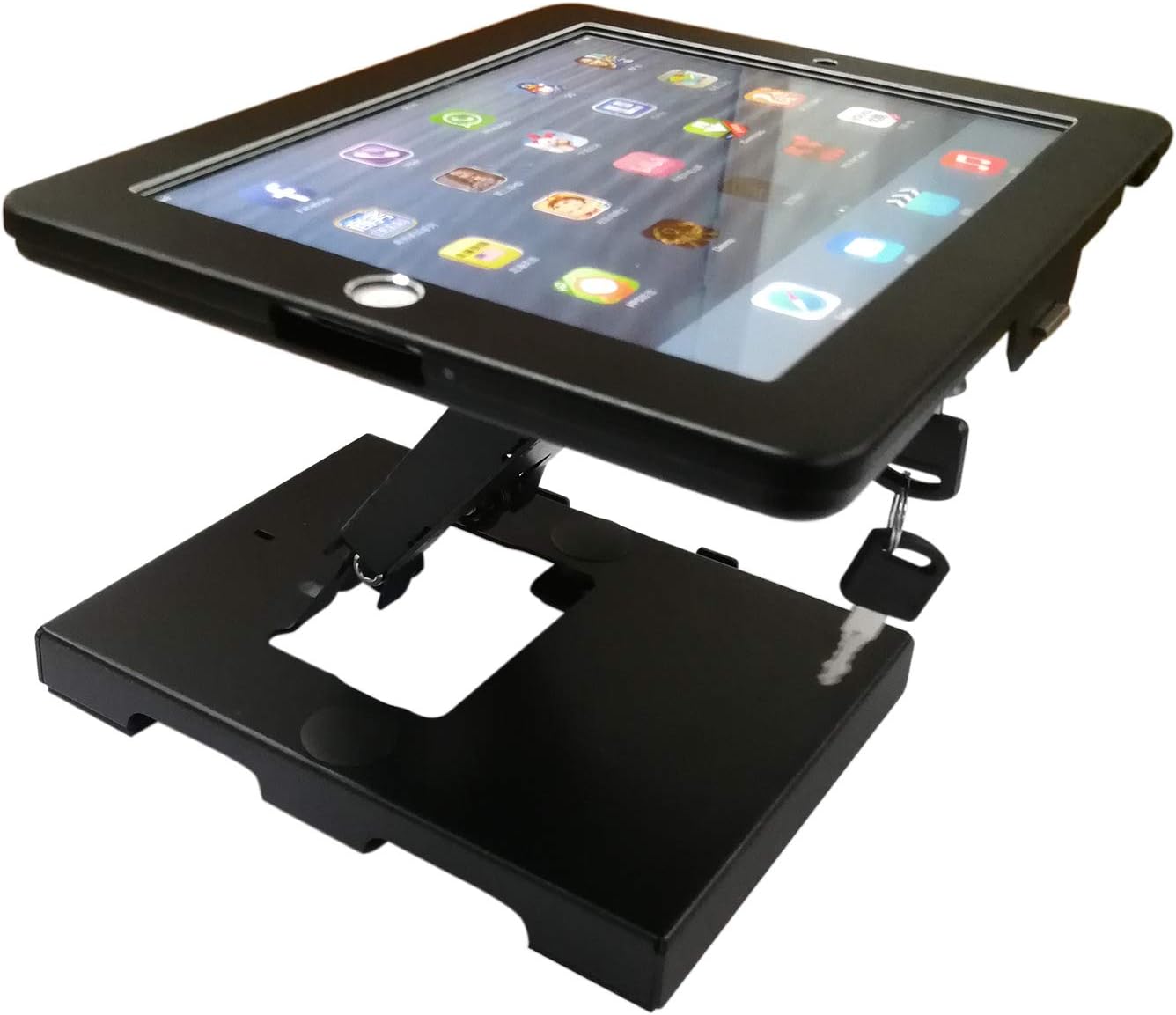 SYSTEM-S Læsanleg borð- og veggfesting fyrir spjaldtölvur fyrir iPad Air 1 2 iPad 5 6 Pro 9,7 tommu A1673 A1674 A1675 A1822 A1823 A1893 A1954 A1474 A1475 A1566 A1567