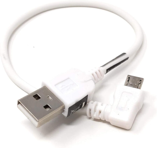 System-S Micro USB 2.0 Cable 20 cm 90° Left Angled