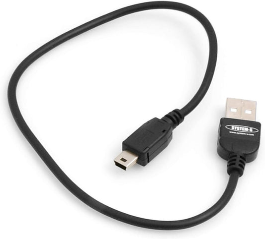 System-S Mini USB snúru millistykki gagnasnúra og hleðslusnúra 30 cm