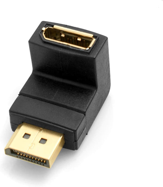 SYSTEM-S DisplayPort (karlkyns) í DisplayPort (kvenkyns) millistykki með niðurhalla