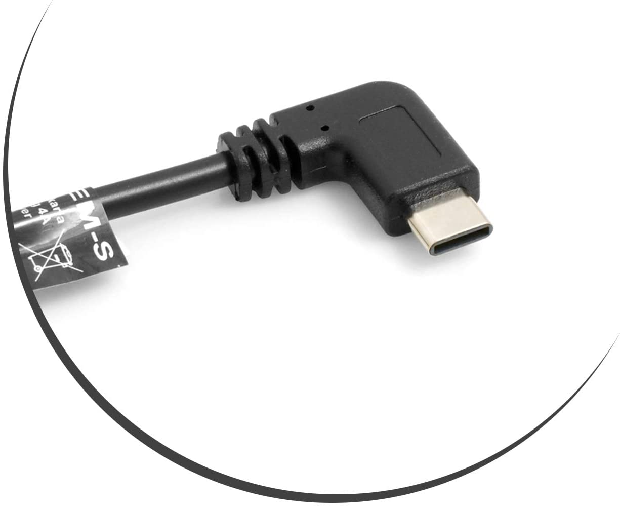 System-S USB Typ C auf USB Typ C Kabel, 90 Grad gewinkelt 30cm