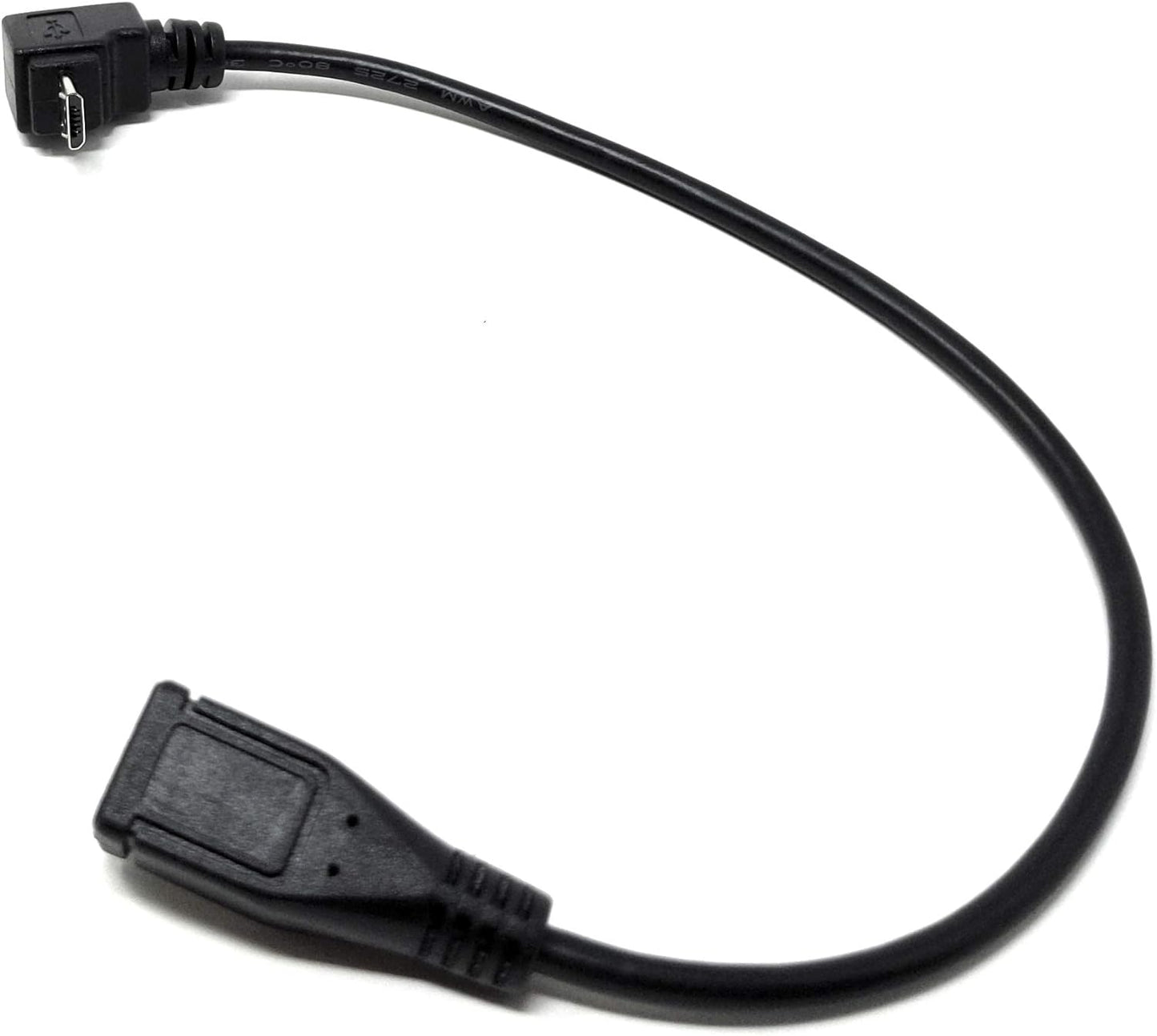 System-S Micro USB snúra 90° horn við Micro USB tengi 20 cm