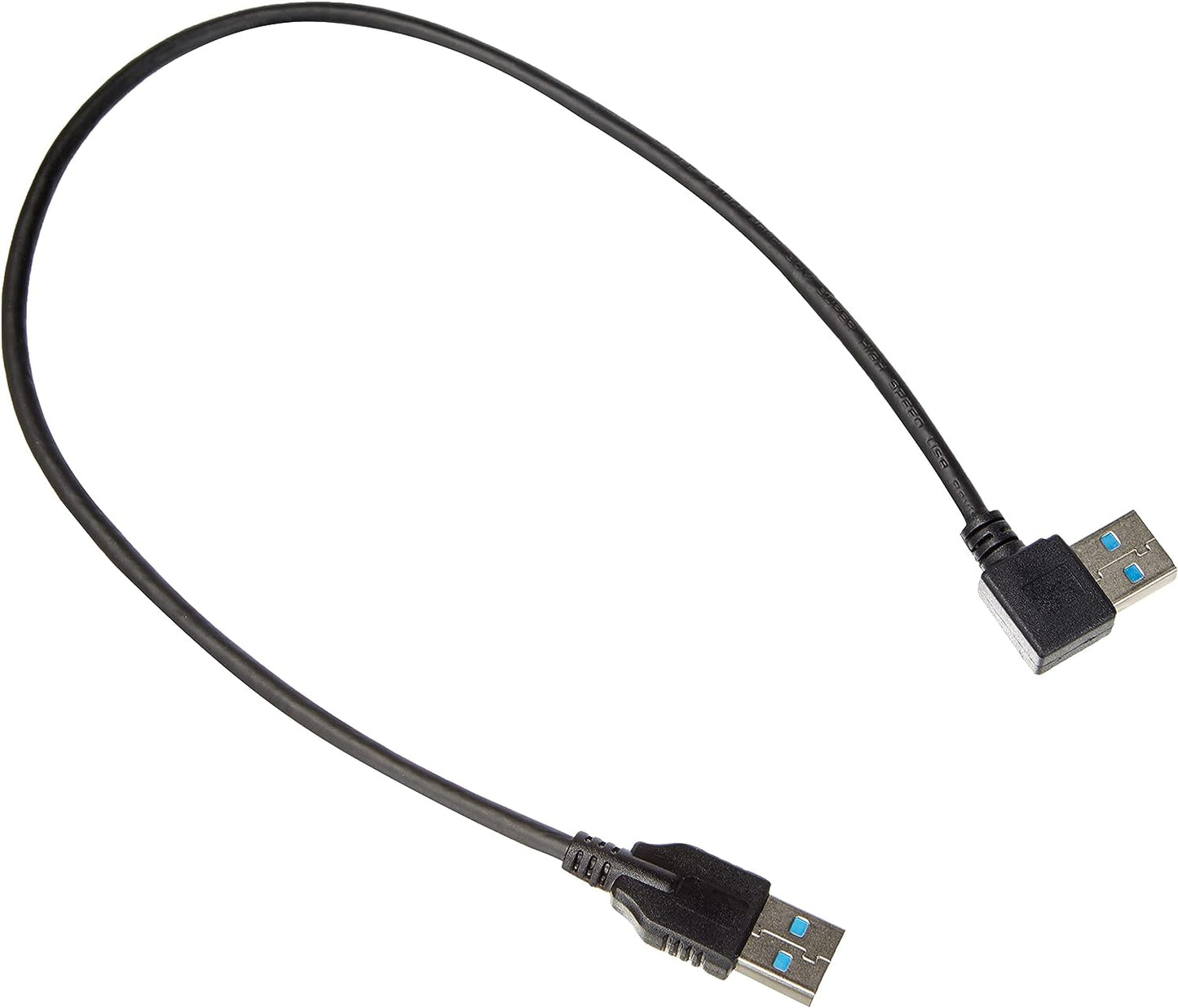 SYSTEM-S USB 3.0 Typ A 90° Winkel rechtsgewinkelt auf 3.0 Typ A Kabel 40 cm