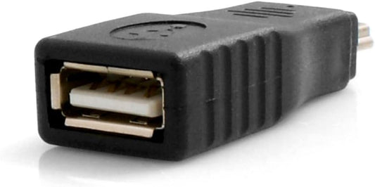 SYSTEM-S OTG millistykki USB A kvenkyns í Mini USB karlkyns millistykki fyrir hýsingarsnúru á ferðinni