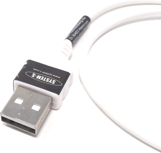 System-S USB A karlkyns í USB 2.0 Micro B karlkyns snúra, vinstri hornrétt, 30 cm