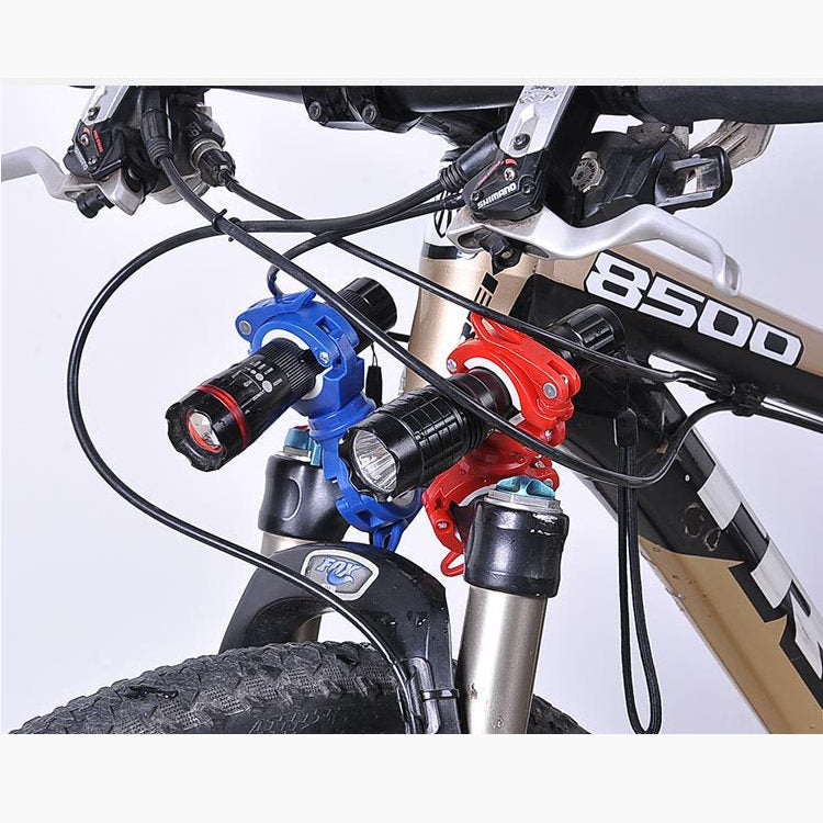 SYSTEM-S Fahrrad Halterung Befestigung in Schwarz Weiß für Lampe Fahrradpumpe