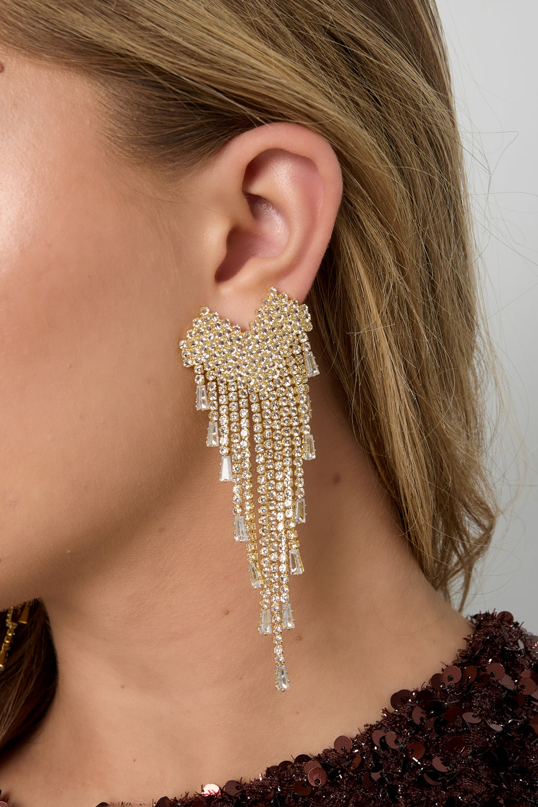Kupfer Baumeln Ohrringe Geometrische Elegante Weihnachten Luxuriöse Serie frauen schmuck
