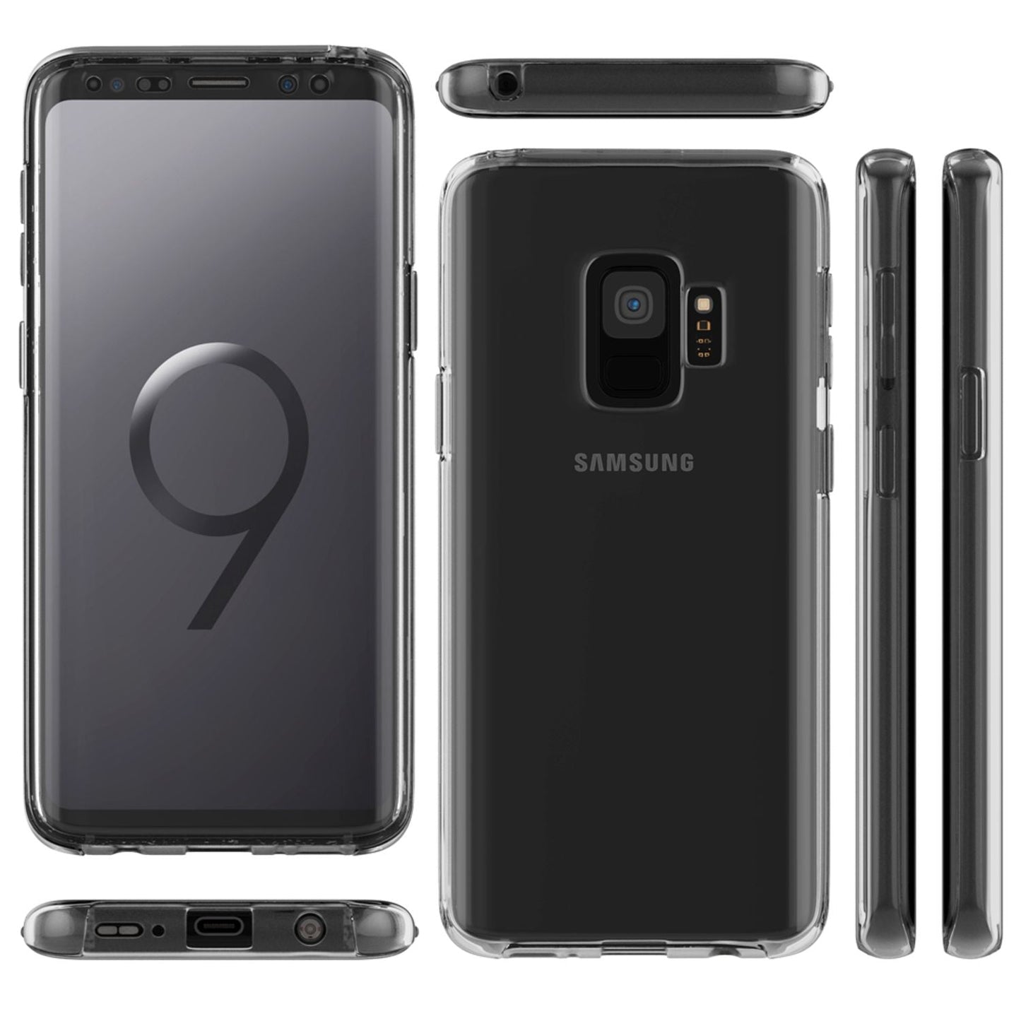 NALIA 360 Degree Phone Case for Samsung Galaxy S9, Full Cover Case Bumper Case