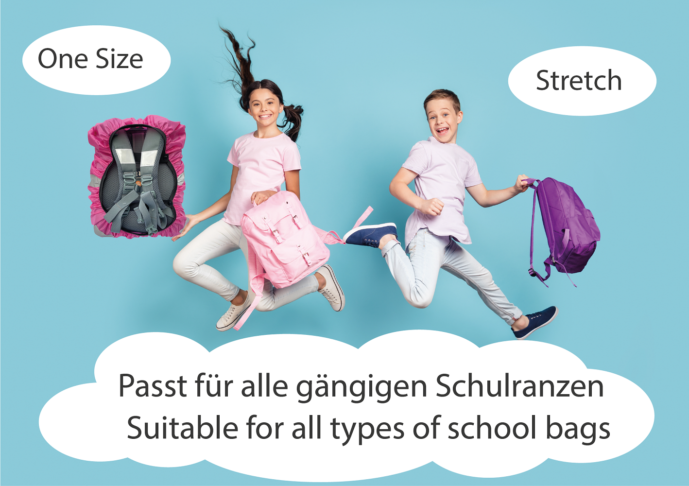 Kinder Farbwechsel Ranzenschutz - Einhorn