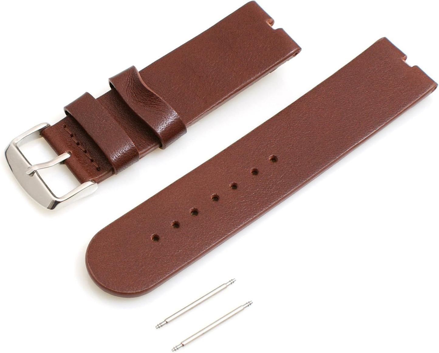 System-S leðurarmband, skiptiarmband, úról, 18 cm fyrir LG G Watch W100, G Watch R W110, W150, Urbane Brown