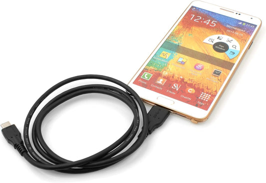 System-S USB 3.1 Type C (male) to USB 3.0 Micro B (male) cable extension (approx. 100 cm)