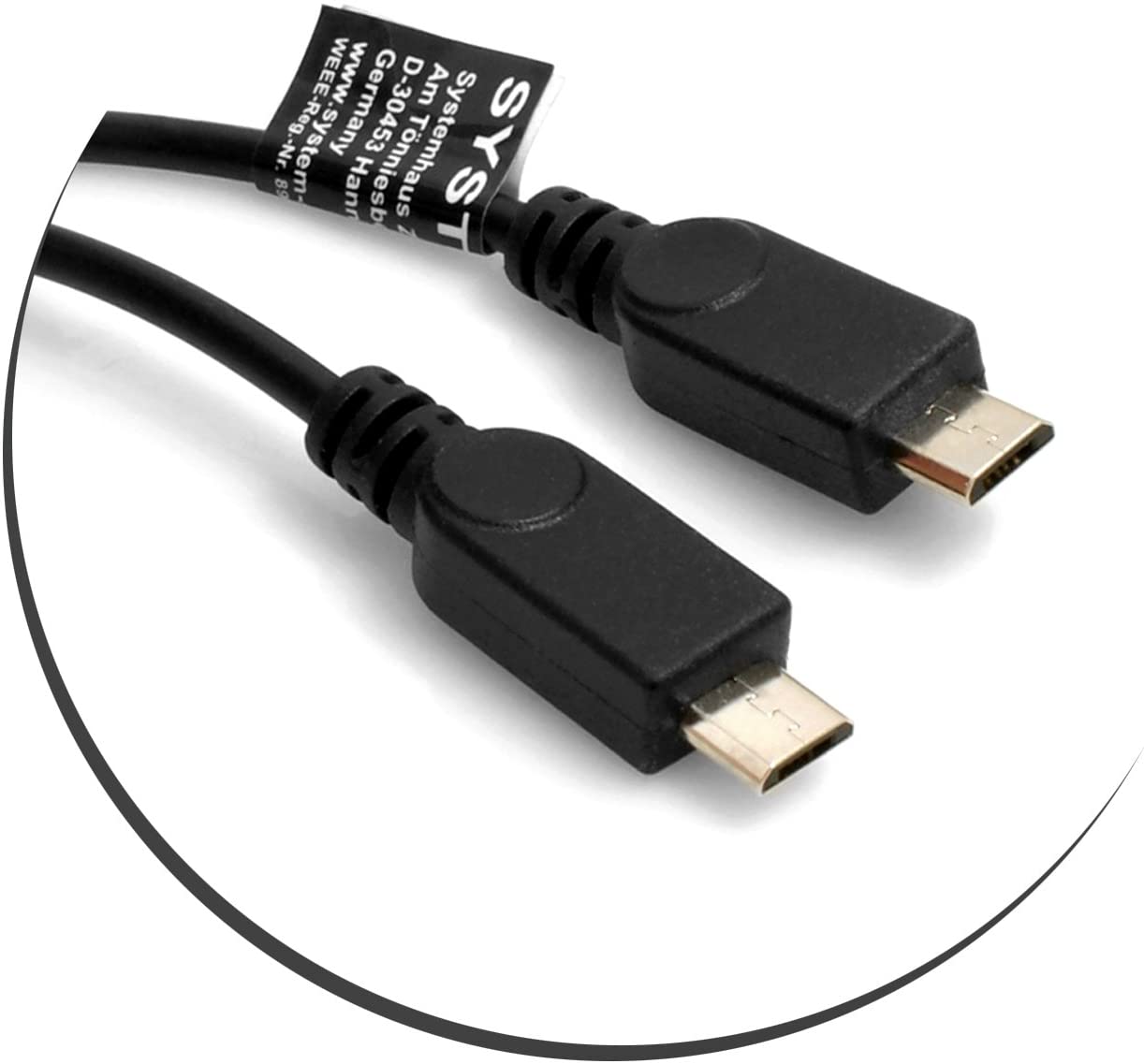 System-S USB Type C inntak í 2X Micro USB úttak Y snúru skiptingarsnúra