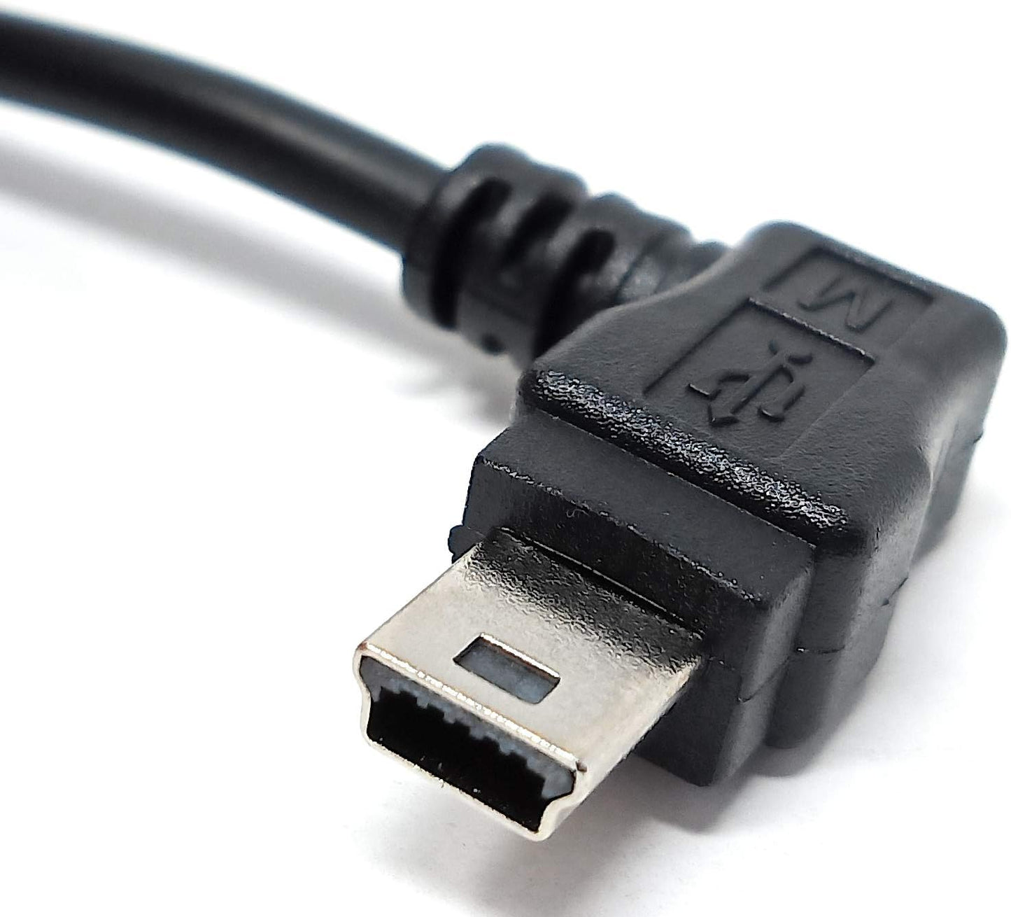 System-S Mini USB snúra 90 gráður vinstri horn 140 cm