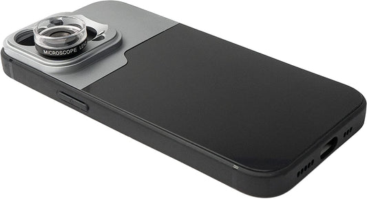 SYSTEM-S Makro Linse 2.8x HD Filter mit Hülle in Schwarz für iPhone 14 Pro