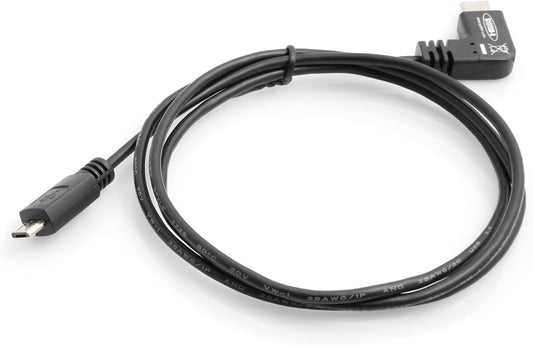System-S USB 3.1 Type C (male) Winkelstecker 90° gewinkelt zu USB 2.0 Micro B (male) Kabel Verlängerung 100 cm
