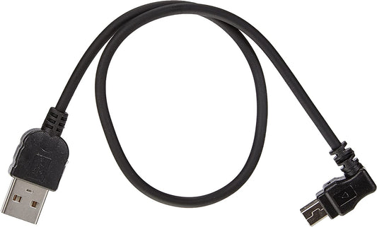 SYSTEM-S USB 2.0 snúra 30 cm Mini B kvenkyns í Tegund A karlkyns vinklaður fyrir Garmin