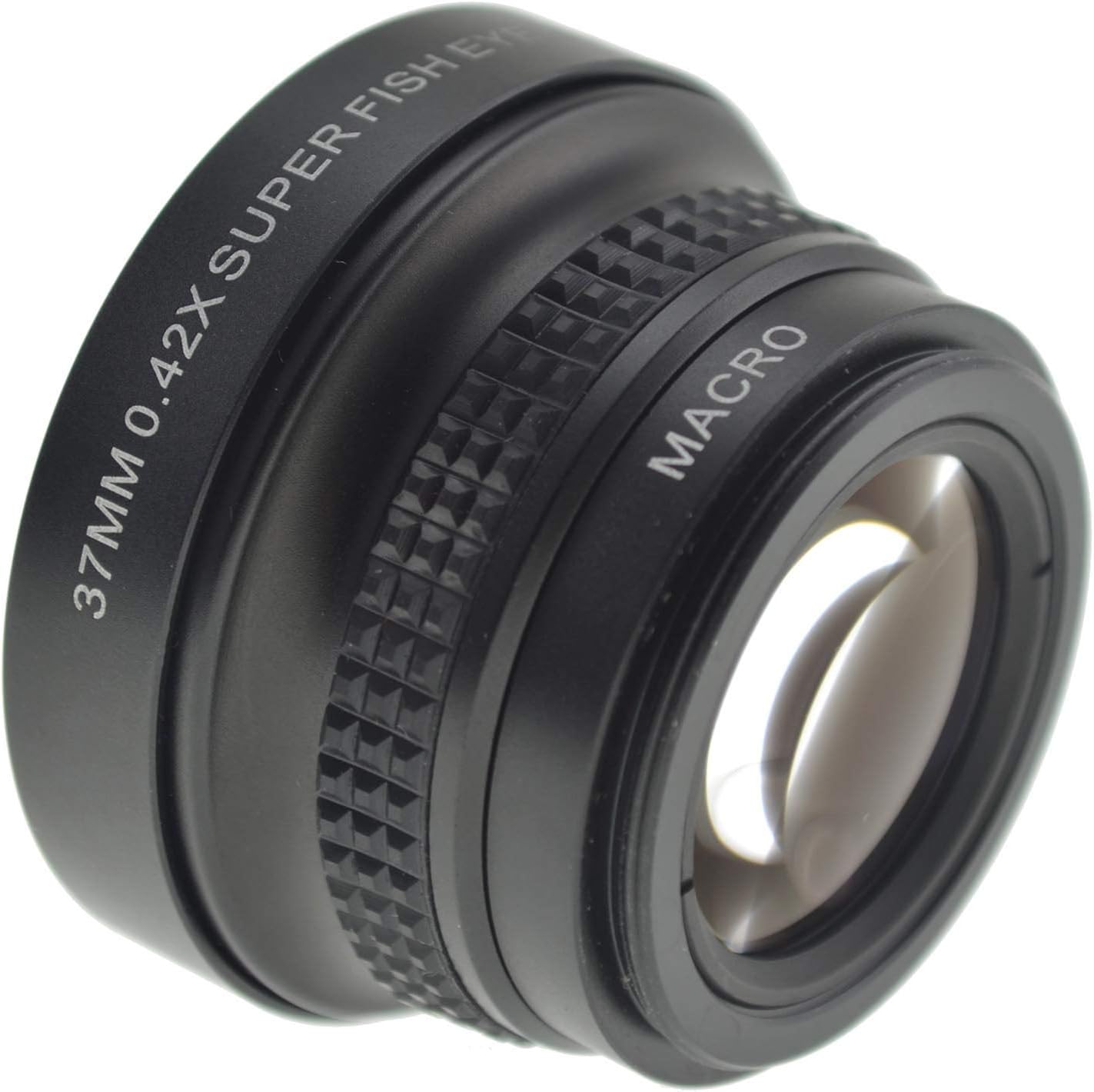 SYSTEM-S Fisheye og Macro 37 mm linsa með klemmu og hlífðarhulstri fyrir snjallsíma