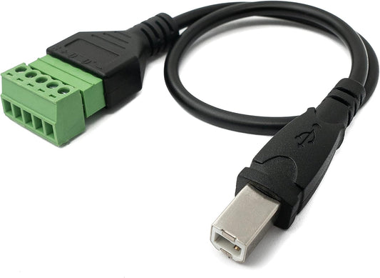 System-S USB 2.0 cable 30cm type B plug to 5-pin PCB connector black