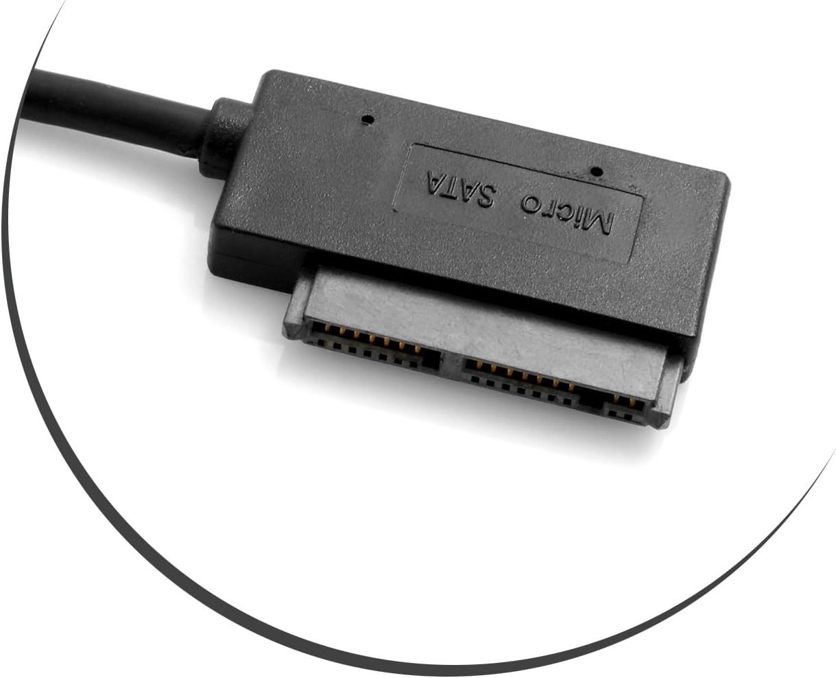 SYSTEM-S USB Type A 3.0 (karlkyns) í 7 + 9 16 pinna 1,8 tommu Micro SATA fyrir HDD harða diska SSD kapall