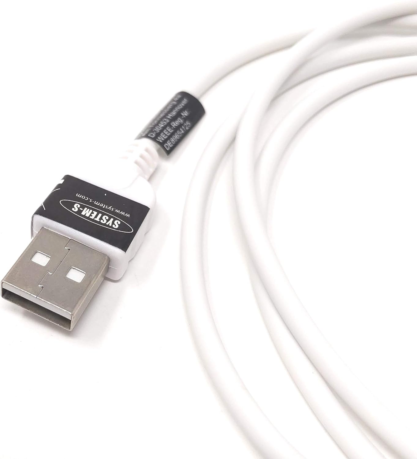 System-S USB A male to USB 2.0 Micro B male Left Angled 100 cm
