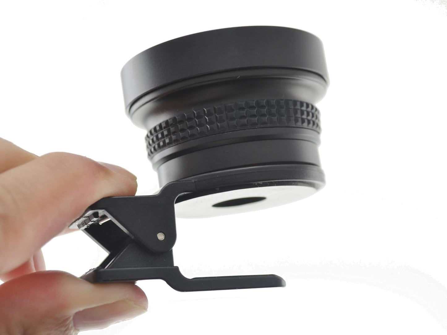 SYSTEM-S Fisheye og Macro 37 mm linsa með klemmu og hlífðarhulstri fyrir snjallsíma