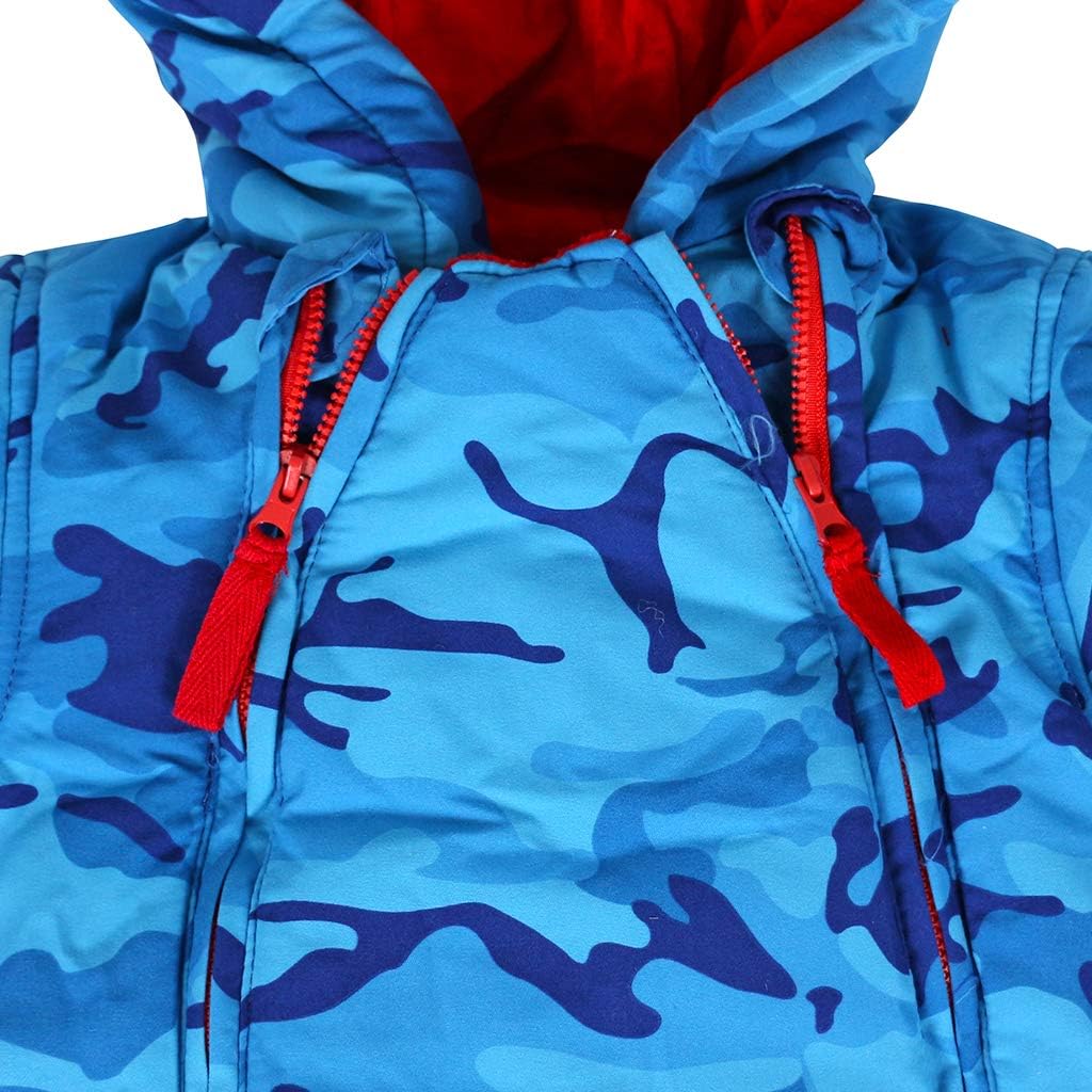 Baby Winter Overall with Hood, Snowsuits with Gloves and Booties, Girls' and Boys' Warm Clothing Set