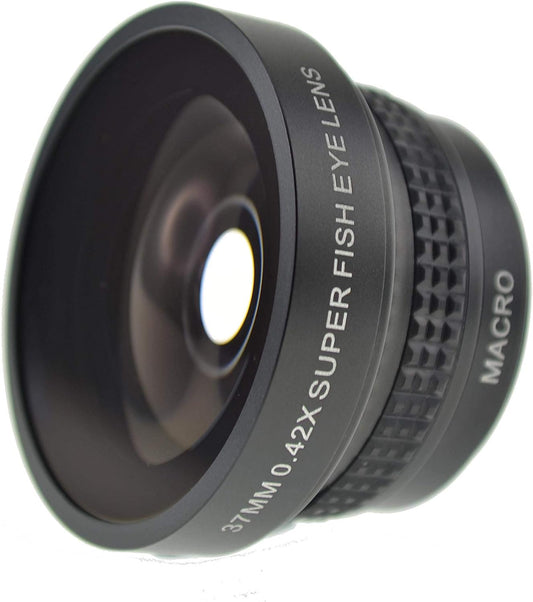 SYSTEM-S Fisheye og Macro 37 mm linsa með klemmu og hlífðarhulstri fyrir snjallsíma