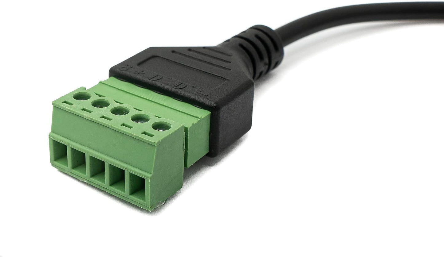 System-S USB 2.0 cable 30cm type B plug to 5-pin PCB connector black
