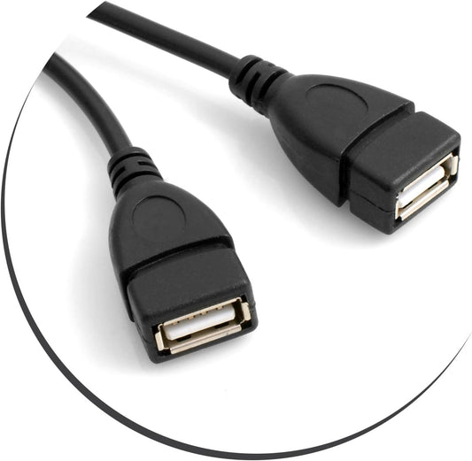 SYSTEM-S Y-snúra USB A karlkyns í 2 x USB A kvenkyns Y-splitter