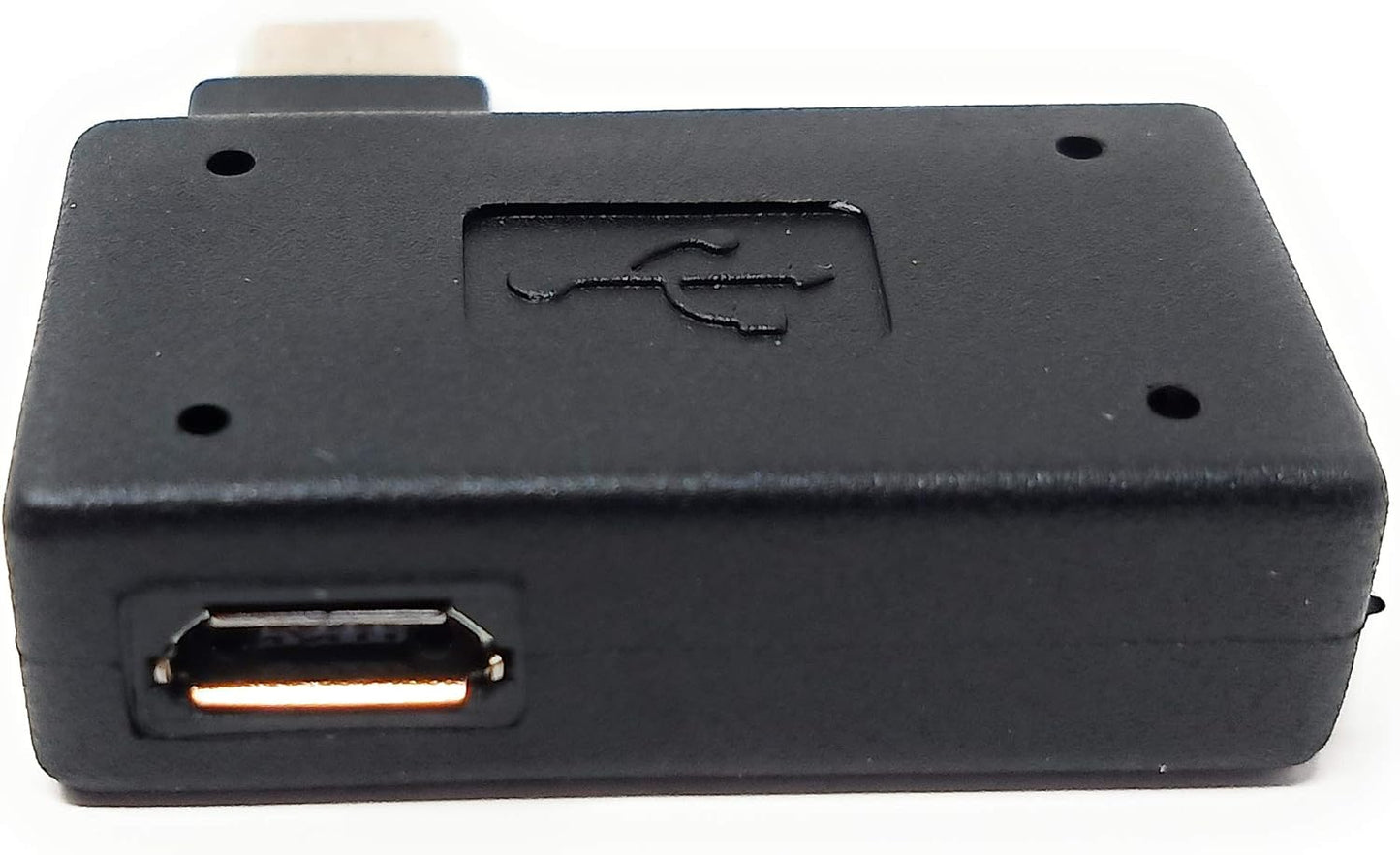 SYSTEM-S Angle millistykki USB í Micro USB OTG snúra fyrir snjallsíma og spjaldtölvu (vinstri)