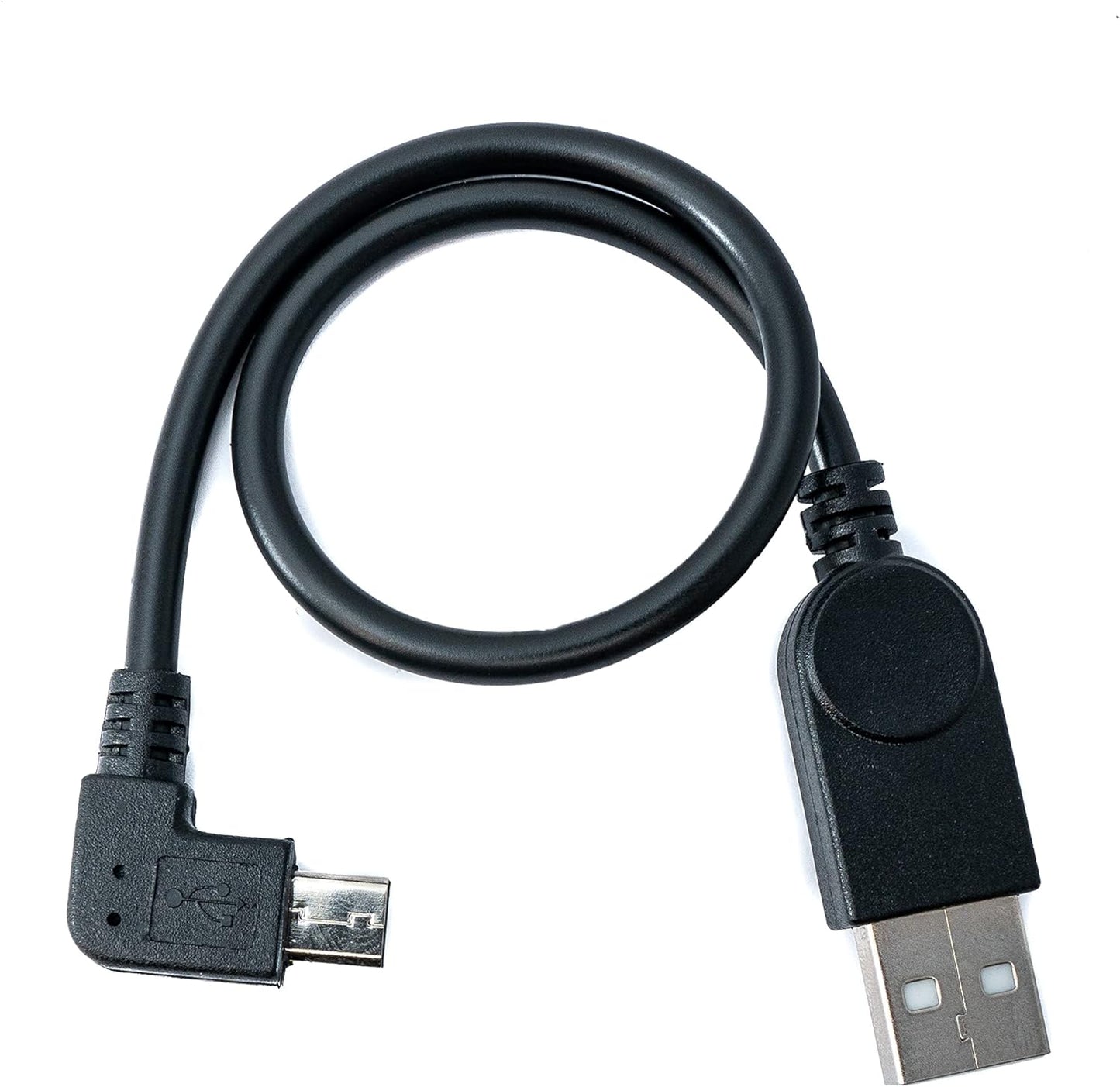 SYSTEM-S Micro USB 2.0 Kabel links gewinkelt 90 grad Winkelstecker Datenkabel Ladekabel ca. 27cm