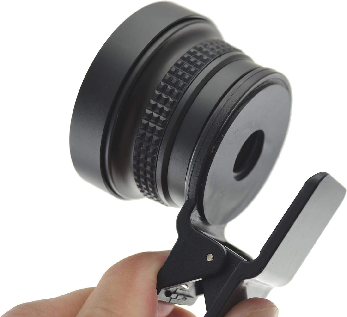 SYSTEM-S Fisheye og Macro 37 mm linsa með klemmu og hlífðarhulstri fyrir snjallsíma