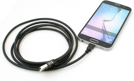 System-S Micro USB 2.0 cable data cable and charging cable 180 cm