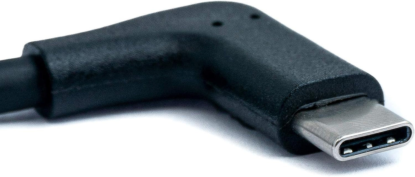 SYSTEM-S USB 3.1 Gen 2 snúra 100 cm Tegund C karlkyns í karlkyns 2x horn í svörtu