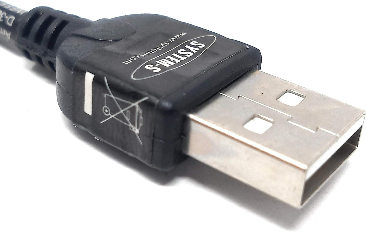SYSTEM-S Mini USB snúra 90 gráðu hallandi rétthyrnd tengi 50 cm